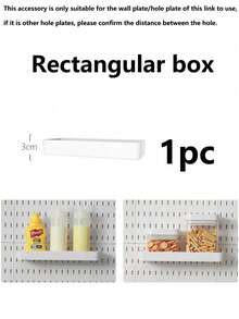 Perforated Board Wall Organizer Storage DIY Accessories Combination Shelving Unit, No Drilling Required, Suitable For Bedroom, Bathroom, Study, Living Room, Entryway, Christmas Gift - Multicolor - View 10