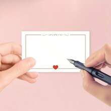 10/20/30/100pcs Simple Heart Shaped Blank Cards, Suitable For Valentine's Day, New Year, Wedding, Birthday, Anniversary, Holidays, Gift Tags, Message Cards, Wallet Cards, Business Cards, White Greeting Cards, Teacher's Day Gifts - Multicolor - View 8