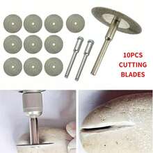 10 Uds. De hojas de sierra de rueda de corte de diamante con 2 conexiones, discos de corte de 20mm para herramienta rotativa PVNJ - 12 piezas - Ver 7