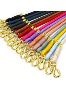 Pet Fashionable Personalized Gold Color Zinc Alloy Clasp Heavy Duty Handmade Nylon Leash For Dogs, Polyester Rope Durable Strong Dog Lead, Suitable For Large & Medium Pets, Collar And Training Accessories - Multicolor - View 4