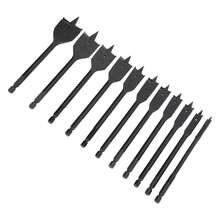 EstiloTendenciaJuego 11 Brocas Pala Hexagonal Madera Acero Carbono Cabezal De Taladro De Espada Negro Para Trabajo En MaderaCalidad PremiumVersióN Mejorada - 1 - Ver 9