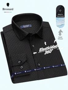 Men's Slim Fit Luxury Dress Shirt With Elastane, Wrinkle-Free Knit | Stylish Breathable Plaid Shirt | Elegant Slim Fit And High-Quality Fabric | Soft And Breathable | Imported Product - 所以 - 查看 1