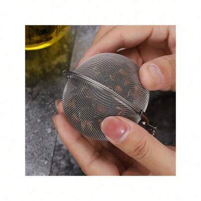 1pc, Mesh Seasoning Ball, Spice Ball, Metal Tea Bag, Tea Ball, Tea Strainer, Tea Steeper, Mesh Tea Infuser, Premium Tea Filter, Mesh Tea Filter, Creative Tea Separator, Kitchen Accessaries, Kitchen Tool