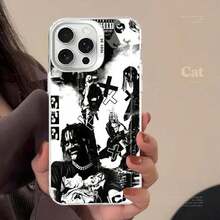 Funda de teléfono de dibujos animados  O-Ahen Wrap para 17 16 15 14 13 12 11 Pro Max Plus, cubierta trasera mate a prueba de golpes - Z9 - Ver 4