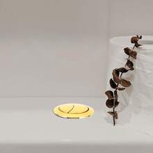 Uonlytech 2Piezas Botón de Descarga Doble para Inodoro Accesorio de Tanque Agua Botón Redondo Dorado para Válvula Drenaje - 1 - Ver 9