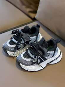 1双男女通用透气网面低帮运动鞋，软底防滑休闲步行鞋，时尚百搭学生跑步鞋，适合儿童、日常穿着和户外活动，春秋季款 - 黑色 - 查看 2