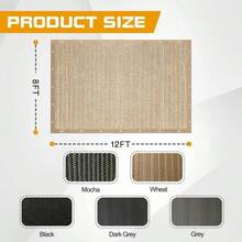 Vexoria 5'X 10' Pergola Shade Cover With Bungee Balls, Mocha Outdoor Sun Shade Cloth With Grommets UV Block Privacy Screen For Patio, Garden, Backyard - ColorG - 查看 2