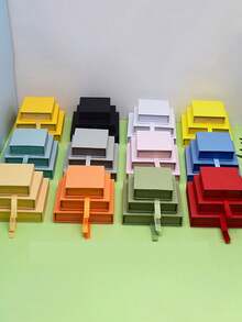 1/10-Piece Pack, High-Transparency PE Film Drawer-Style Jewelry Storage Gift Box, Exquisite Tote Bag Style Gift Box, Simple Appearance, Elegant Texture. This Gift Box Can Safely Store Various Jewelry, Preventing Wear And Tear And Tangling. - Multicolor - View 4