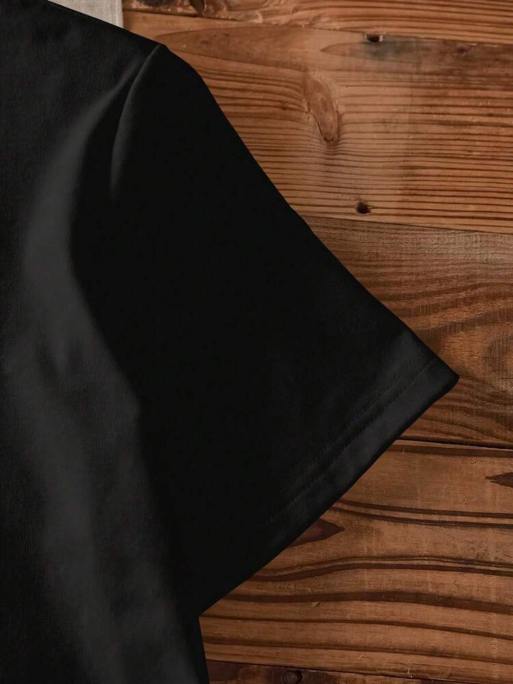 1 camiseta con estampado digital divertido rosa, roja, blanca, verde 180g, serie clásica, camiseta de manga corta para mujer, 100% algodón, cuello redondo retro casual - Negro - Añade 5