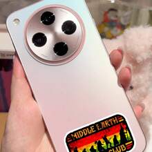 Middle Earth Hiking Club Vinyl Car Sticker - Waterproof, Matte Finish, Cartoon Design - Great For Bumper Stickers, SUVs, Laptops - Unique Gift Idea For Outdoor Enthusiasts, Sunset Graphic Adhesive, Camping Gear, Car Decal - Multicolor - View 6