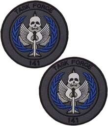 EstiloC-All Of D-Uty Task Force 141 - Parche Con Logotipo De Gancho Y Bucle TáCtico, Cierre De Moral, Parche Bordado Militar, 2 Piezas (Color 4)VersióN Mejorada - Color 4 - Ver 1