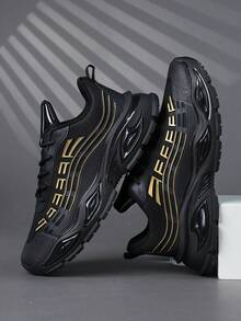 低帮男士运动鞋 休闲跑鞋 慢跑鞋 男士步行鞋 时尚渐变色运动鞋 网球鞋 街头服饰 - 黑色 - 查看 2