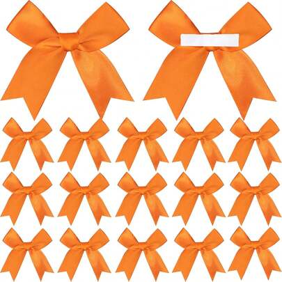 50 Pieces Gift Wrap Bows Premium Satin Ribbon Bows 3.3 Inch Craft Bows For Gift Wrapping DIY Treat Bags Holiday Gifts Bag Party Decorations, Wedding Decor Christmas Birthday Presents (Light Blue)