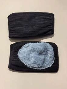 زوج من أغطية الساق الدافئة السميكة من الكشمير والصوف، أربطة الركبة المرنة والقابلة للتنفس مناسبة للجنسين - النمط 1 - مشاهدة 9