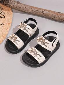 Fashionable Casual Popular New Kids Sandals, Student Summer Beach Shoes, Toddler Non-Slip Soft Bottom Shoes - Beige - View 2