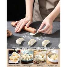 Rodillo Reposteria, Rodillo De Madera Para Masa, 20 Cm De Longitud, Ideal Para Pizzas, Galletas, Etc., Adecuado Para Uso Doméstico y Profesional, Es Una Herramienta De Cocina Esencial - / - Ver 7