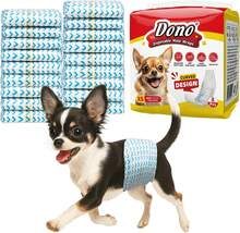 Diapers Male, Disposable Male Wraps With Wetness Indicator, Absorbent Puppy Diapers Male, 3D Contoured Core, 360 ° Leak-Proof For Incontinence Excitable Urination, 16 Ct, - 均碼 - 查看 10