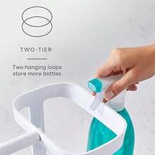 YouCopia SinkSuite - Cesta de limpieza para debajo del fregadero, organizador de suministros de limpieza ajustable de 2 niveles para cocina y baño, organización y almacenamiento(2-Tier Cleaning Caddy) - Multicolor - Ver 3