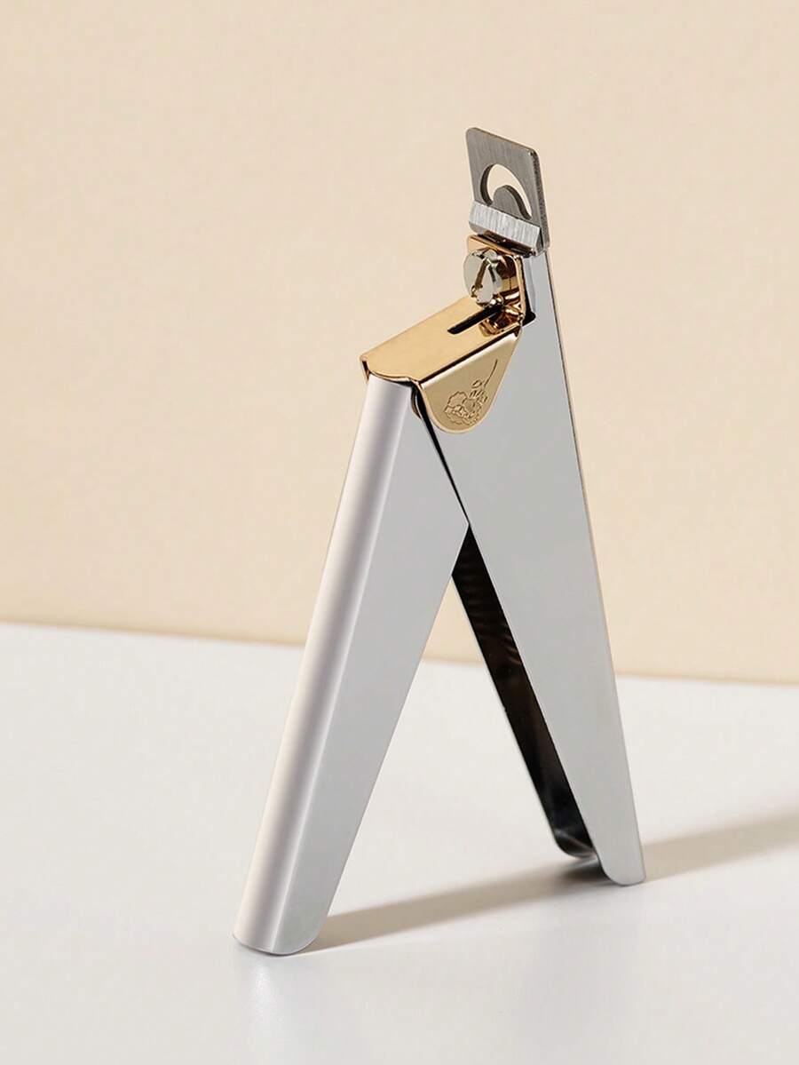 Acryl-Kunst Maniküre Nagel-Tip-Clipper - Edelstahl U-förmige Schere für präzises Trimmen und Formen - Silber - Übersicht 1