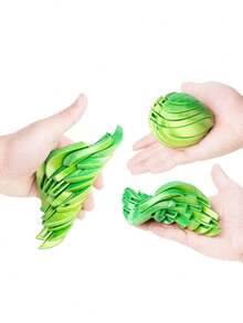 1pc 3D-Printed Circular Transformable Ball Stress-Relieving Toy, With A Flowing And Stretching Three-Dimensional Structure, Is A Creative And Portable Fingertip Stress-Relieving Toy. It Features A Dual Visual And Auditory Stress-Relieving Design, Is A Desktop Decoration, And Can Relieve Anxiety And Stress In The Office, As Well As Relax The Senses. It Is Suitable As A Birthday Gift, Festival Gift, Or Party Gift, And Is An Excellent Present - Kiểu 1 - Xem 6