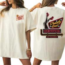 Treaty Oak Revival No Vacancy T-Shirt, Vintage Southern Rock Band Graphic Tee, Concert Outfit Top, Casual Summer Streetwear Apparel For Music Fans - màu đen - Xem 9
