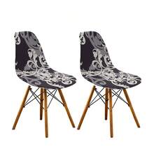 Bộ 1/2/4/6 vỏ bọc ghế in hình, thích hợp cho gia đình, khách sạn, tiệc tùng. - nhiều màu - Xem 15