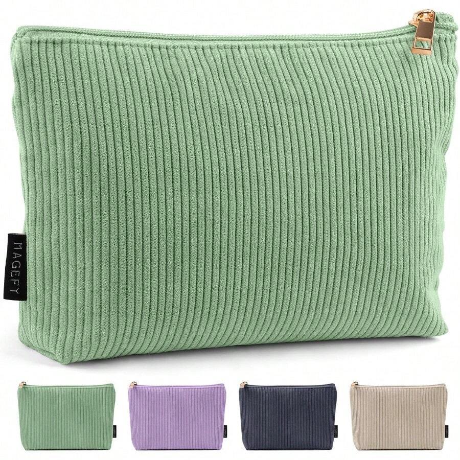 MX Corduroy Makeup Bag - Green - View 1