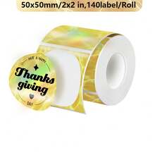 New Non-Adhesive Thermal Stickers Compatible With Phomemo M220/M110/M108, Square, Round, Color, Holographic Laser Thermal Label Paper,School Supplies,Back To School