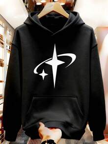 Men Hoodies - 黑色 - 查看 1