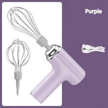 1pc Portable Electric Hand Mixer - USB Rechargeable, Wireless, Lightweight, Easy To Use Manual Whisk For Baking Cakes, Cookies, Pancakes - Ideal For Bakers And Professionals - 彩色 - 查看 12