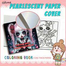 GDTME Gothic Dark Girl Adult Coloring Book: Gothic Dolls, Puppets, Bold & Unique Designs, 24 Pages Of Cute Yet Eerie Illustrations, Perfect For Coloring In A Quiet Environment, Relaxing & Comfortable, Suitable As Birthday Gift, New Year Gift, Gift For Women, Back To School Supplies, 7.9x7.9 Inches. - Multicolor - View 4
