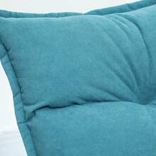 Reclining Armchair/Reading Chair, Swivel, Velvet Look, 62 Cm X 70 Cm X 95 Cm, Blue - Blue - View 5
