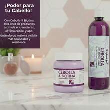 KIT DE 2PZ DE SHAMPOO Y MASCARILLA DE CEBOLLA CON ROMERO Y BIOTINA PARA EL CRECIMIENTO DEL CABELLO - Morado - Ver 4