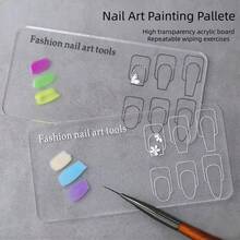 5 Sheets Nail Art Practice Card PVC Waterproof Beginner Nail Training And Learning Practice Card - Multicolor - View 6