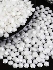 2000/800/400顆/袋 樹脂水鑽 2mm-6mm 白色平底水鑽，適用於DIY手工藝、美甲藝術、美甲裝飾、美甲配件、手機殼、鞋子、衣物、手工裝飾、美甲鑽飾、美甲用品、美甲飾品 - 白色 - 查看 10
