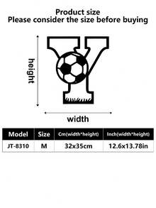 1 pieza Decoración de pared para exteriores, Logotipo inicial, Letra entrelazada de fútbol de metal, Decoración de arte de pared, Decoración de pared de metal clásica de fútbol, Material resistente, Calidad superior, Diseñado con un tema de fútbol, Adecuado para el hogar, la oficina, el dormitorio, la sala de estar, el jardín y otras escenas, Un regalo ideal para los fanáticos del deporte, Una decoración de logotipo de metal personalizada artística y moderna, Una excelente opción para regalos de inauguración de la casa, cumpleaños y días festivos, decoración de habitaciones, decoración de dormitorios, hogar - Multicolor - Ver 97