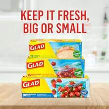Glad Storage Bags, Freezer Zipper Gallon, 40 Count (Pack of 4)(Bolsas congeladoras de cuarto de galón) - Multicolor - Ver 6