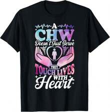 Camiseta de trabajador de salud comunitario CHW - Negro - Ver 7