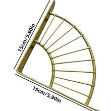 4pcs Metal Bracket, Wall Decoration Support Bracket,Wall Decor, Modern Shelf Brackets For DIY Floating Shelves, Gold - Multiple Sizes - Multicolor - View 6