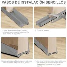 Guardapolvo para Puerta, Burlete y Cubre Polvo para Puerta, Fácil Instalación, Silicón Premium para Puertas Interiores/Exteriores, Ideal para Hogares y Oficinas (Gris, Talla única) - Gris-Talla única - Ver 6