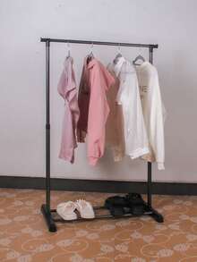 Easy-Install Metal Clothes Rack - Indoor/Outdoor Floor Standing Garment Hanger For Home & Balcony Storage - Multicolor - View 5