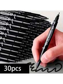 100pcs/30pcs/15pcs/4pcs/1pc Permanent Marker Pens - Waterproof & Ink, Black, Blue And Red, Suitable For Art, Sketch, School And Office Use Back To School - Double-ended Marker Pen - View 18