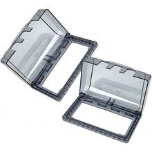 EXCEART 2piezas Cubierta De Salida Protector De Tomacorriente Para Baño Y Ambientes Húmedos Caja De Protección Para Enchufes Exteriores Fácil Instalación Y Reutilizable - 1 - Ver 2