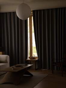 1 buah Tirai Rayon Modern Warna Polos, Desain Kantong Batang, Cocok untuk Ruang Tamu dan Kamar Tidur - Tirai Tipis dan Penyaring Cahaya, Tirai Ruang Tamu, Tirai Kamar Tidur - Grey - View 9