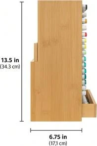 Alcohol Marker Organizer Storage For 168 Alcohol Markers With Marker Storage Drawer And Coloring Book Holder Slot - Bamboo Wooden Marker Storage Organizer - 杏色 - 查看 4
