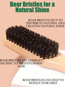 Brosse à cheveux et barbe en soies de sanglier pour hommes et femmes - Brosse professionnelle de coiffeur sans parfum pour cheveux épais/fins, peigne de nettoyage pour fondu et tondeuse, outil de lissage pour coiffure plaquée, kit de coiffure, kit d'outils de coiffure, outils de coiffure - Multicolore - Voir 6