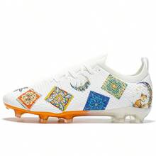 Zapatillas de fútbol profesionales resistentes al desgaste, zapatos de entrenamiento de fútbol al aire libre, agarre multicolor, equilibrio fuerte, Verano - CD BLANCO - Ver 13