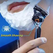 48 piezas Cuchilla de afeitar y mango, cuchilla de afeitar de mano afilada, repuesto de cuchilla de afeitar para hombres, afeitadora de cabeza, cuchillas de acero inoxidable para un afeitado suave - 1 caja - Ver 4