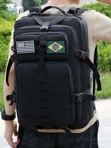 50L Reinforced Waterproof Men's Backpack For Camping, Travel, Mountaineering, Hiking And Outdoor Adventures - màu đen - Xem 8