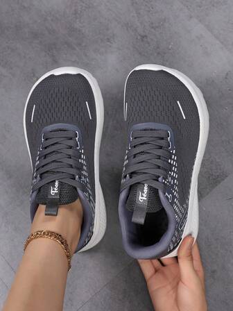 Women's Wide Toe Sports Shoes, Extra Wide & High Instep Design For Wide Feet, Outdoor Sports Running Training Comfortable Lightweight Breathable Mesh Shoes, Suitable For Bunions, Swollen Feet, Wide Feet, Low-Top Lace-Up Thick Sole Shock-Absorbing Casual Chunky Sneakers